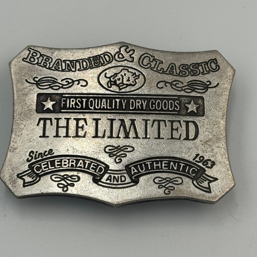 The Limited Vintage‎ Belt Buckle Silver Tone First Quality Dry Goods Italy